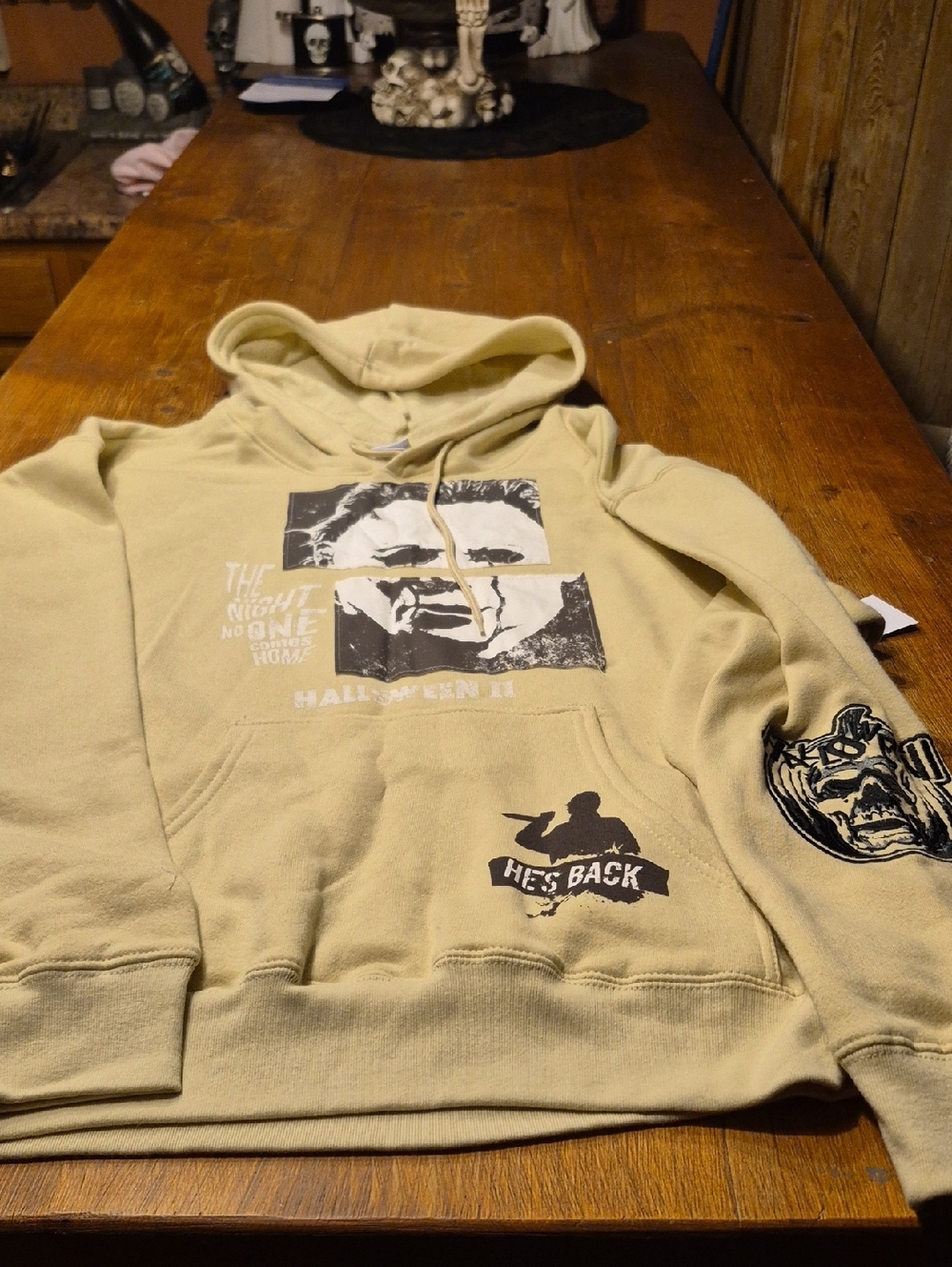 Men's Halloween II Graphic Hoodie Sweatshirt - Cream